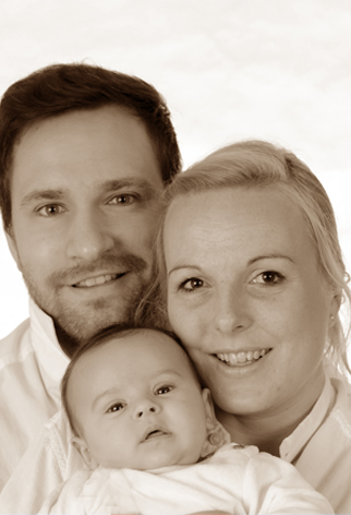 Familienportrait mit Baby