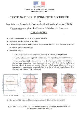 biometrische Passfotos für Frankreich